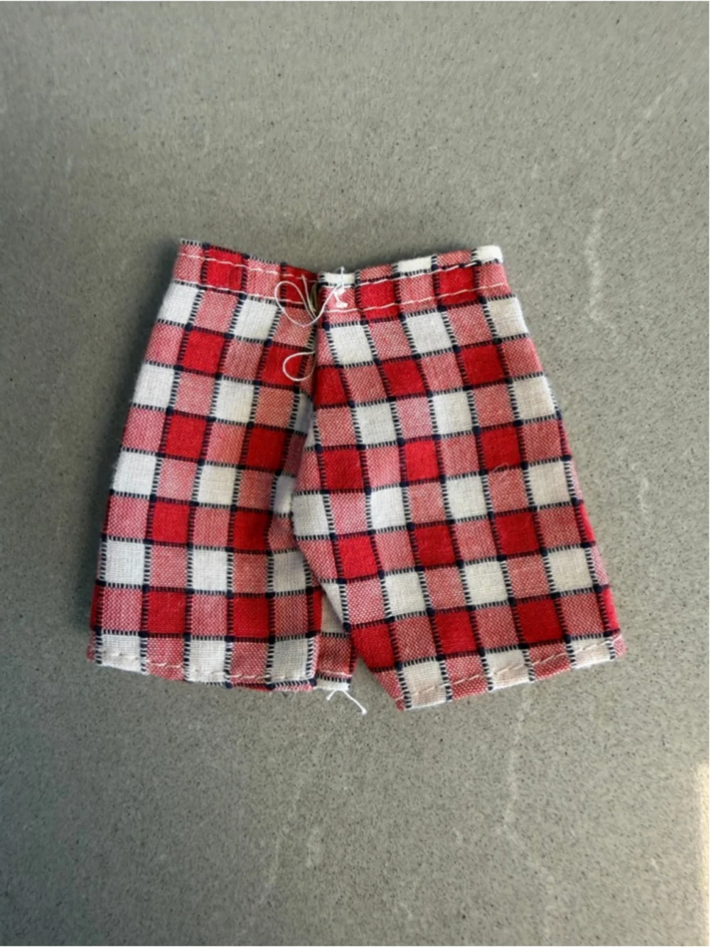 Original Tagged Ken Doll Plaid Shorts Vintage Mattel Barbie Clothes Mod 1960s
